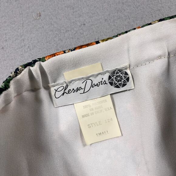 Vintage Chessa Davis Skirt Women‎ Small Floral Ribbon Trim Modest Made in USA - Picture 6 of 9